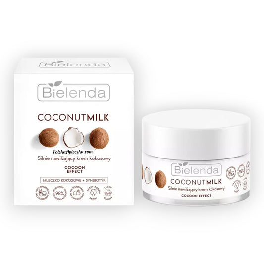 Bielenda, Coconut Milk Silnie nawilżający krem kokosowy Cocoon Effect 50ml