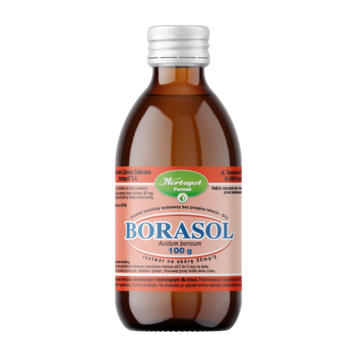 Borasol 100g Boric Acid Solution by Herbapol Poznań – Skin Cleanser