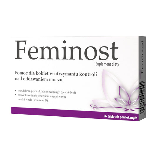 Feminost – Women's Bladder Control Supplement with Pumpkin Seed and Vitamin D – 56 Tablets