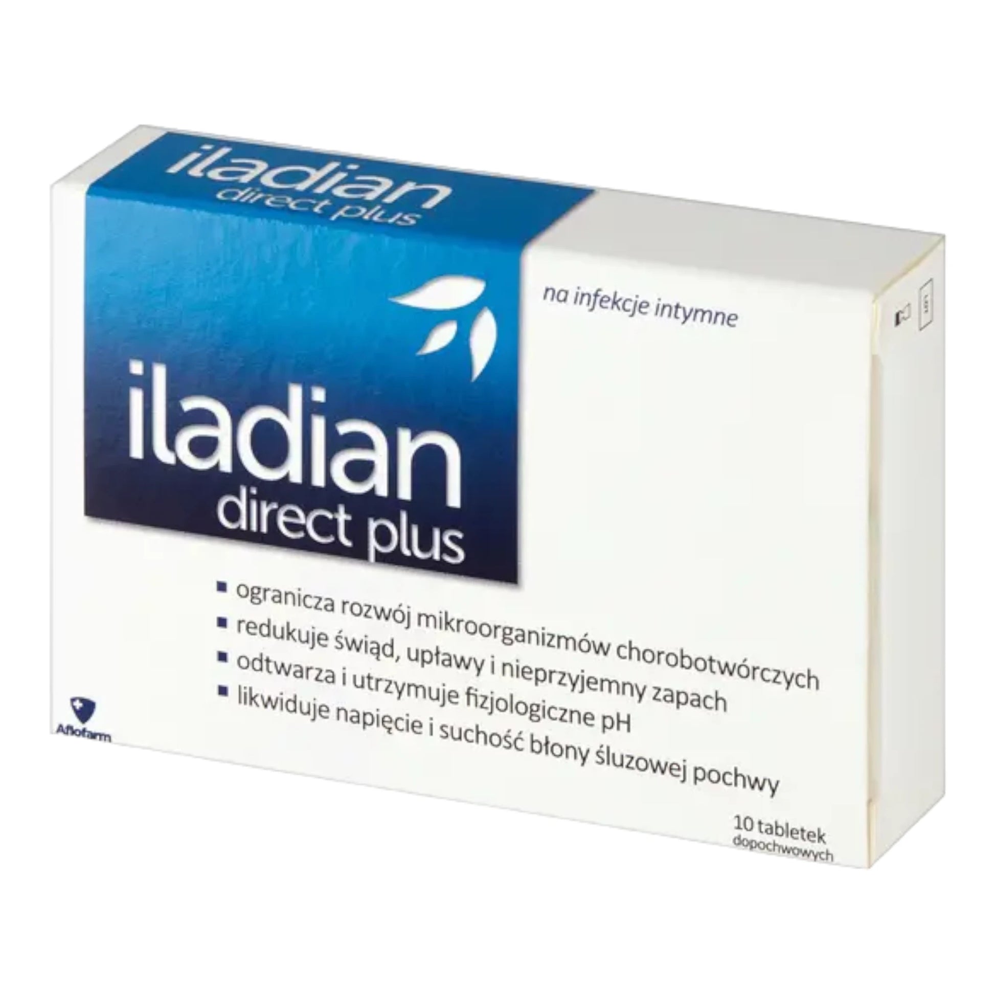 Iladian Direct Plus Vaginal Tablets for Intimate Infections & pH Balance 10 ct