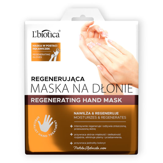 L'biotica Maska w postaci rękawiczek regenerująca maska na dłonie