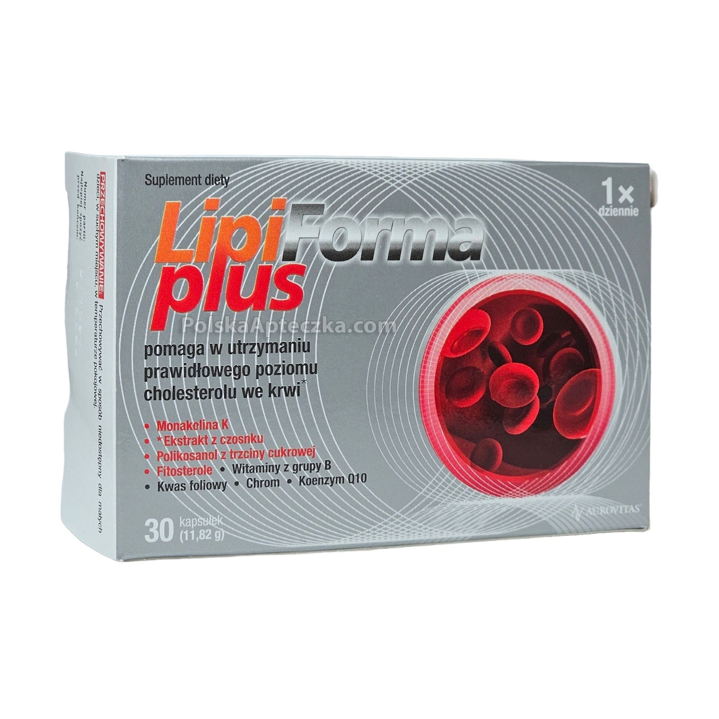 LipiForma Plus front packaging with cholesterol support claim