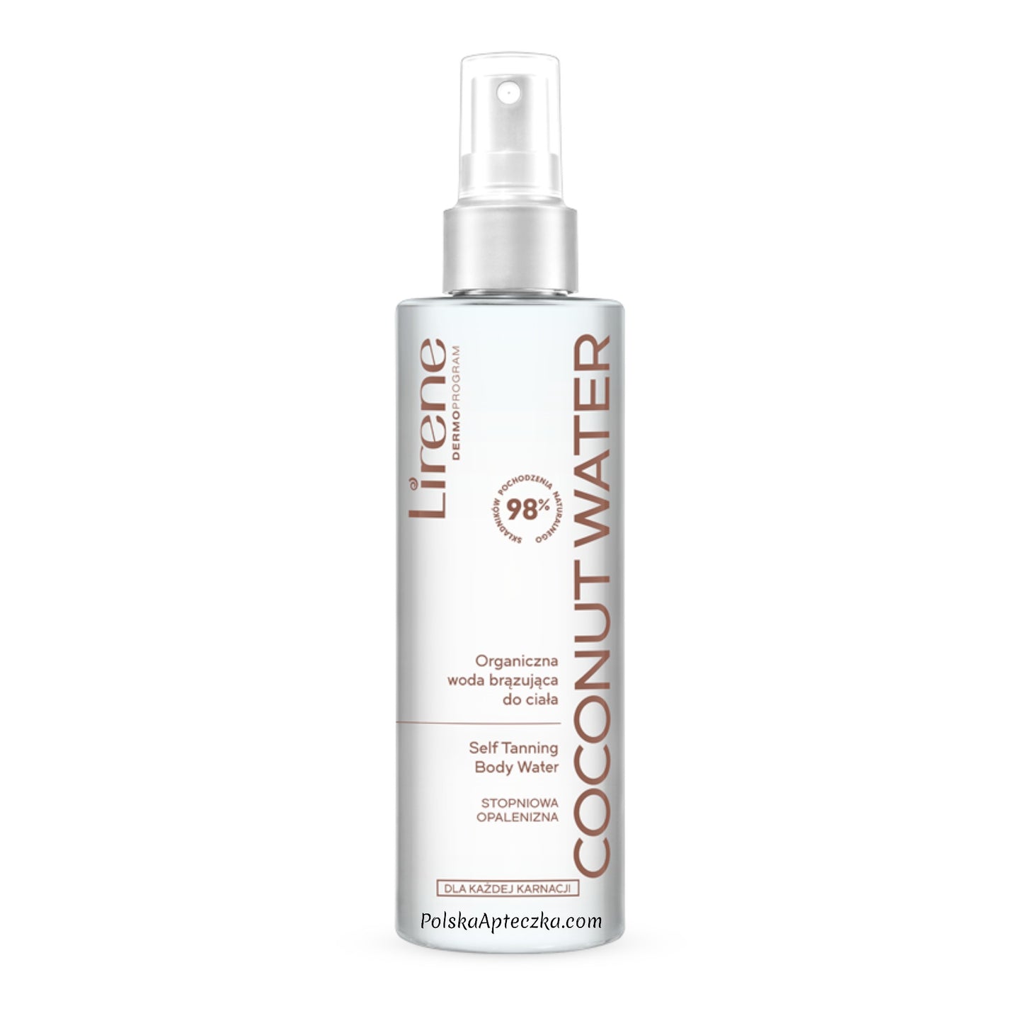 Lirene Coconut Water Self-Tanning Mist Bottle 200ml gradual tanner