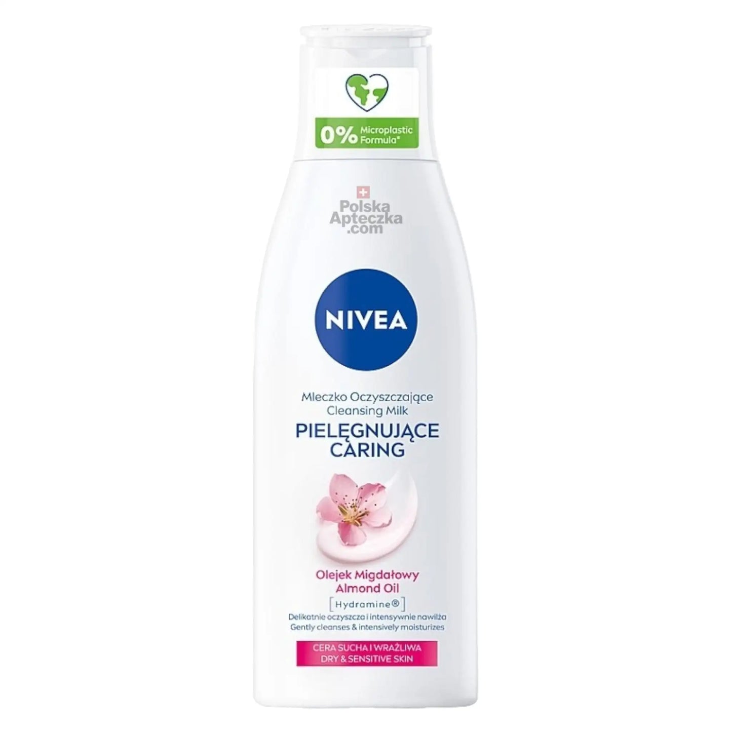 NIVEA Caring Cleansing Milk with Almond Oil and Hydra IQ for Dry & Sensitive Skin – 200ml bottle