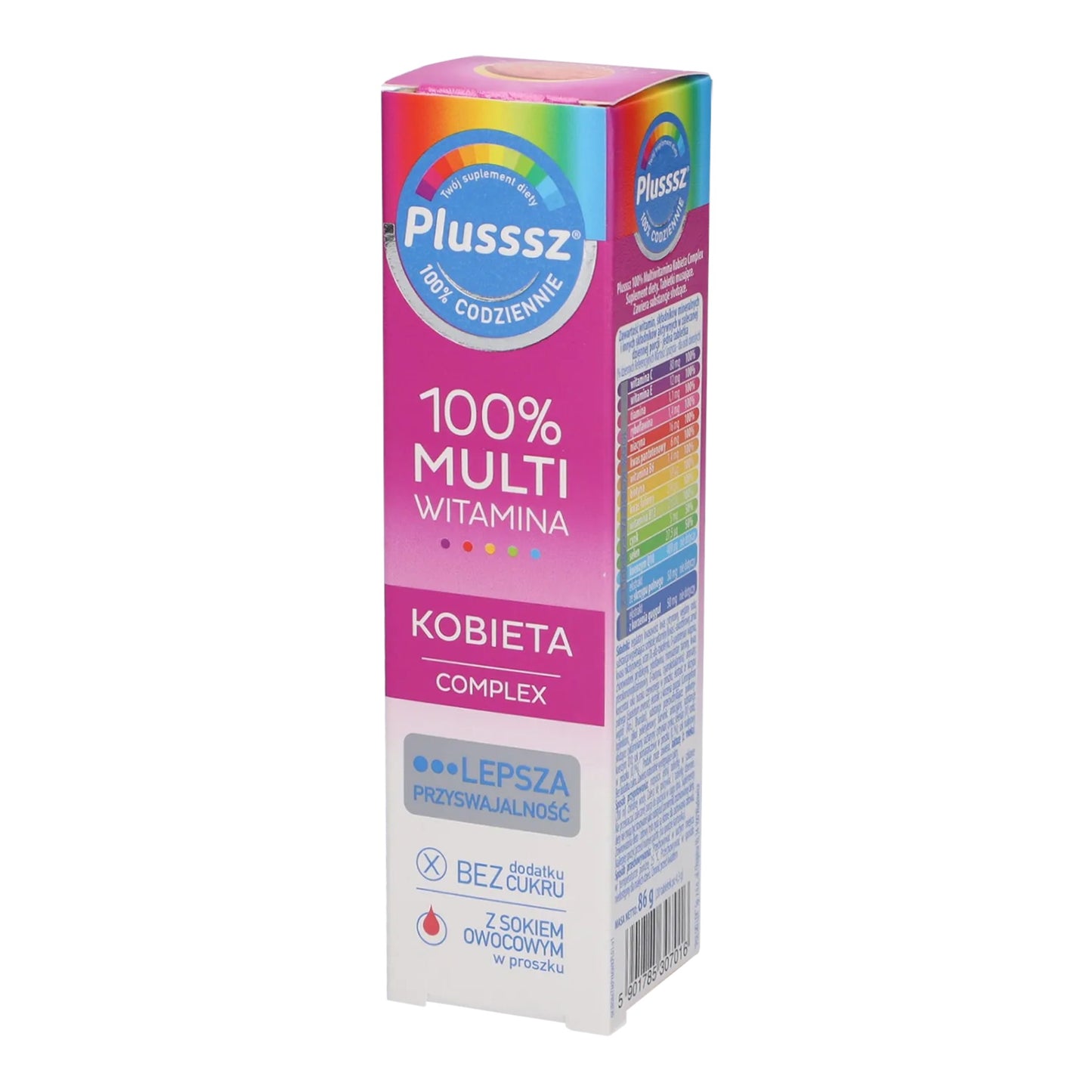 Plusssz 100% Multiwitamina Kobieta Complex effervescent tablets for women side