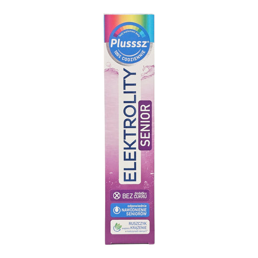 Plusssz Electrolytes Senior Electrolyte Hydration Tablets for Seniors box
