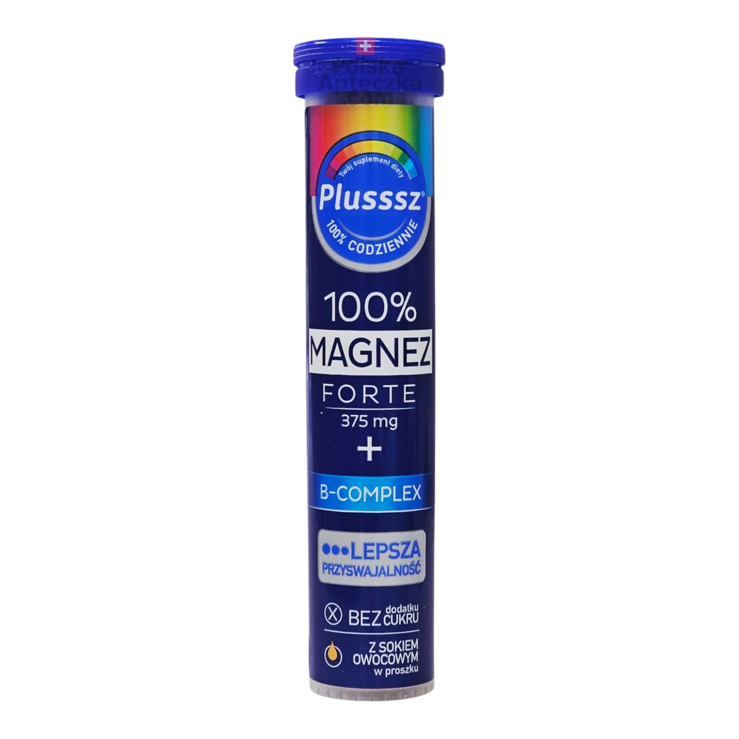 Plusssz Magnesium Forte Complex effervescent tablets sugar-free magnesium supplement with vitamin B6 for muscle support and energy tube