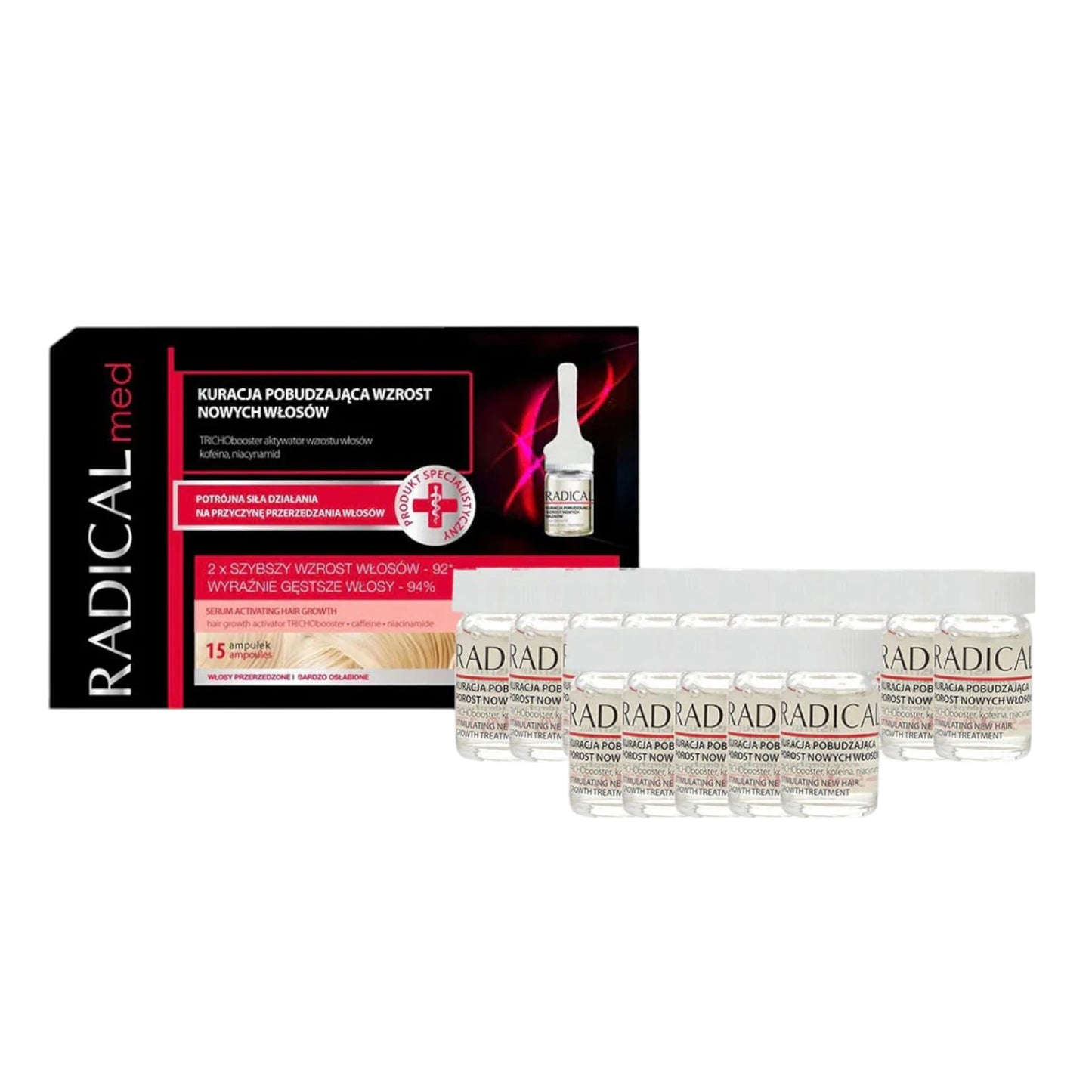 Radical Med Hair Growth Stimulating Treatment, 15x5ml ampoules
