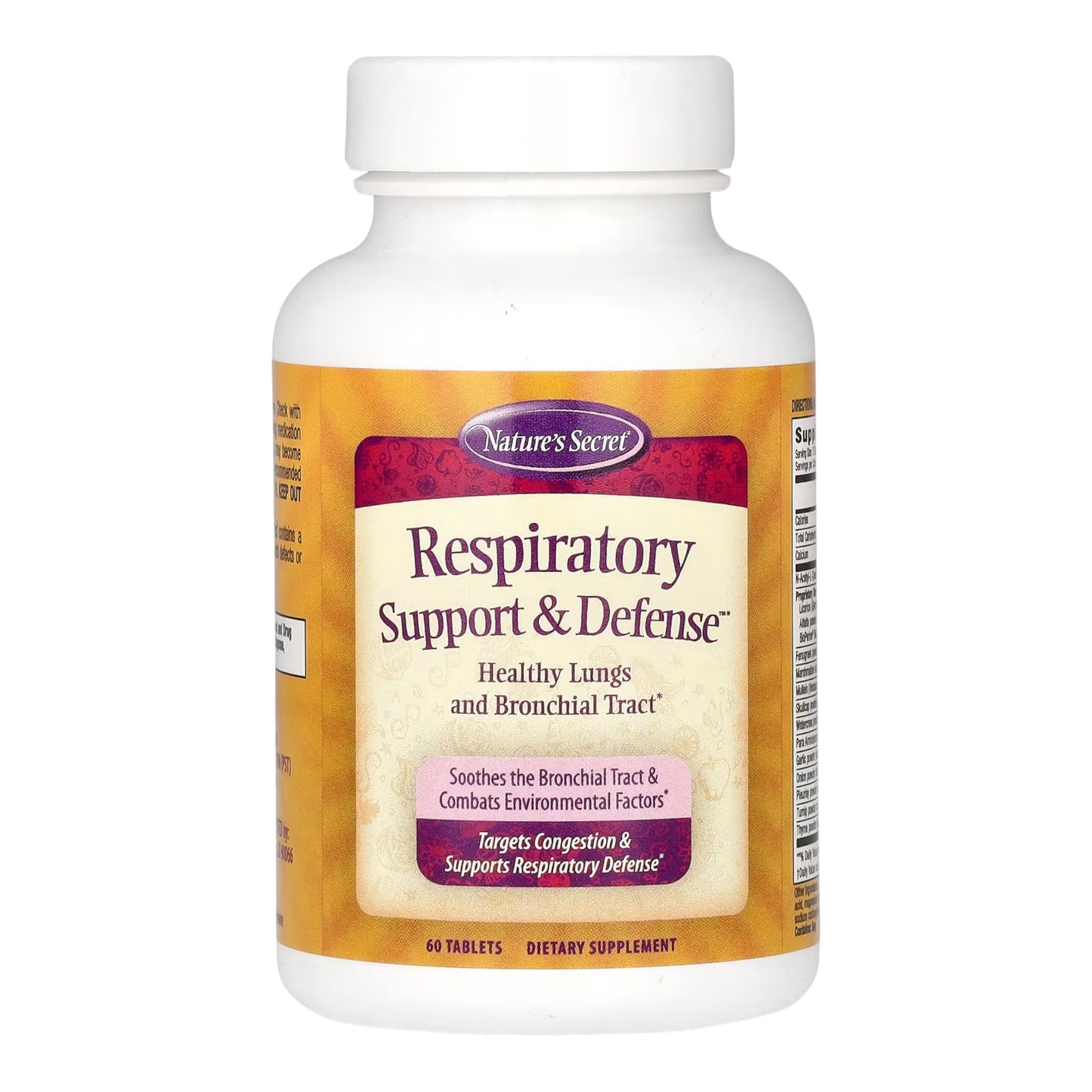 Respiratory Support & Defense with 600mg NAC 60 Tablets bottle