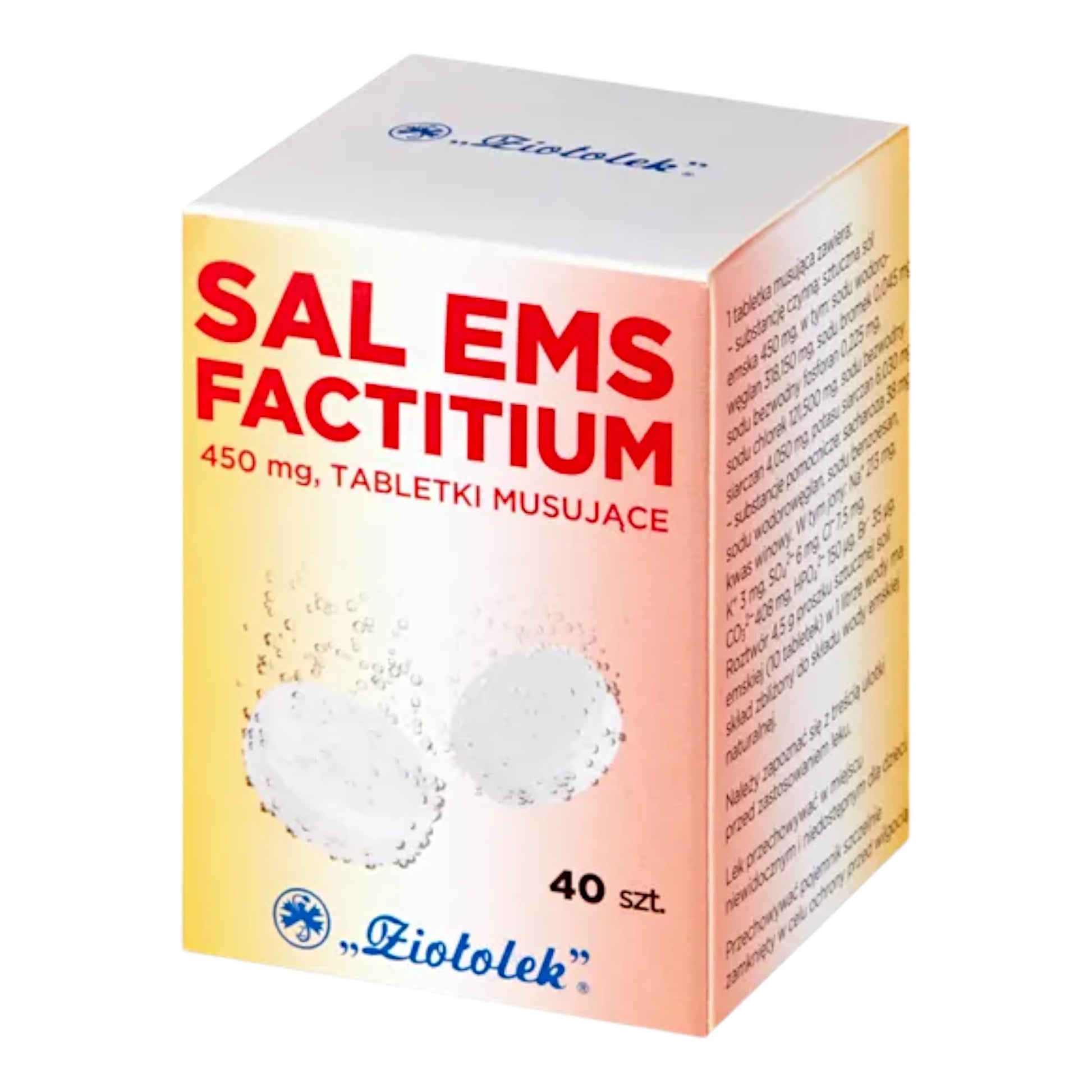 Sal Ems Factitium Effervescent Tablets 450mg 40 Tablets