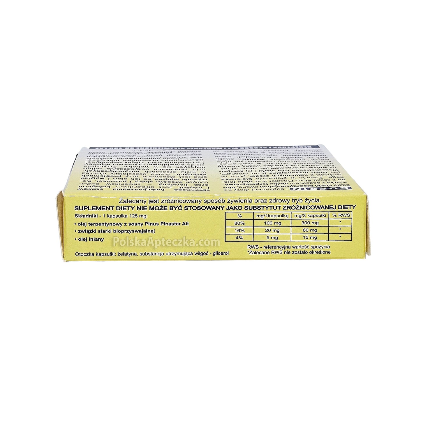 Sufrin Haarlem Oil 60 Capsules Organic Sulfur Supplement ingredients