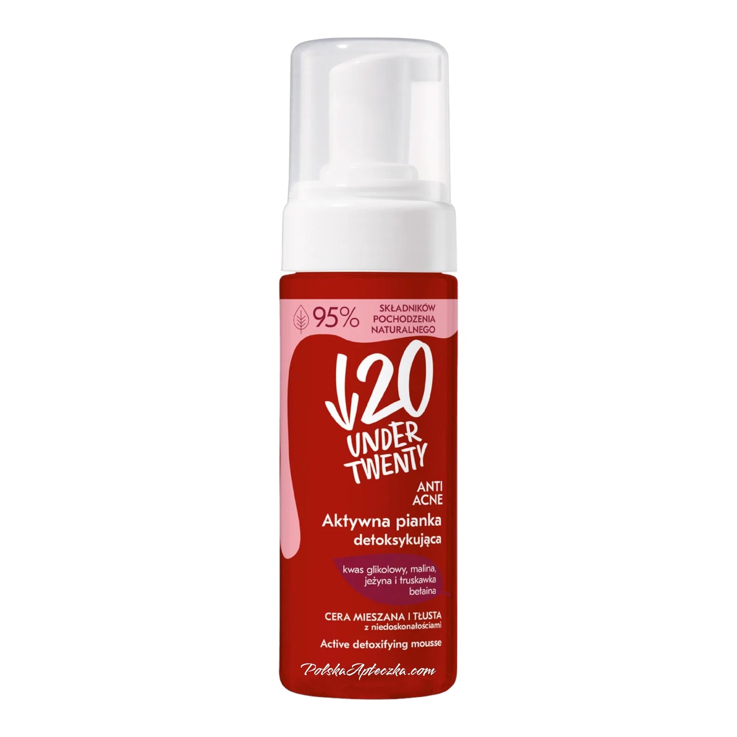 Under Twenty, Anti Acne Aktywna pianka detoksująca do mycia twarzy 200 ml