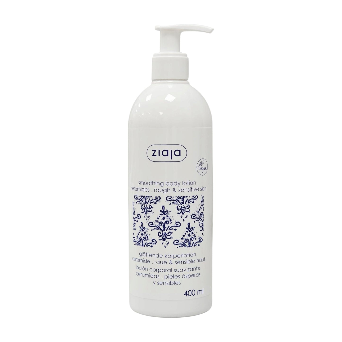 Ziaja Ceramide Smoothing Body Lotion For Sensitive and Rough Skin 400ml Bottle with Pump