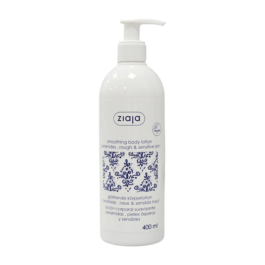 Ziaja Ceramide Smoothing Body Lotion For Sensitive and Rough Skin 400ml Bottle with Pump