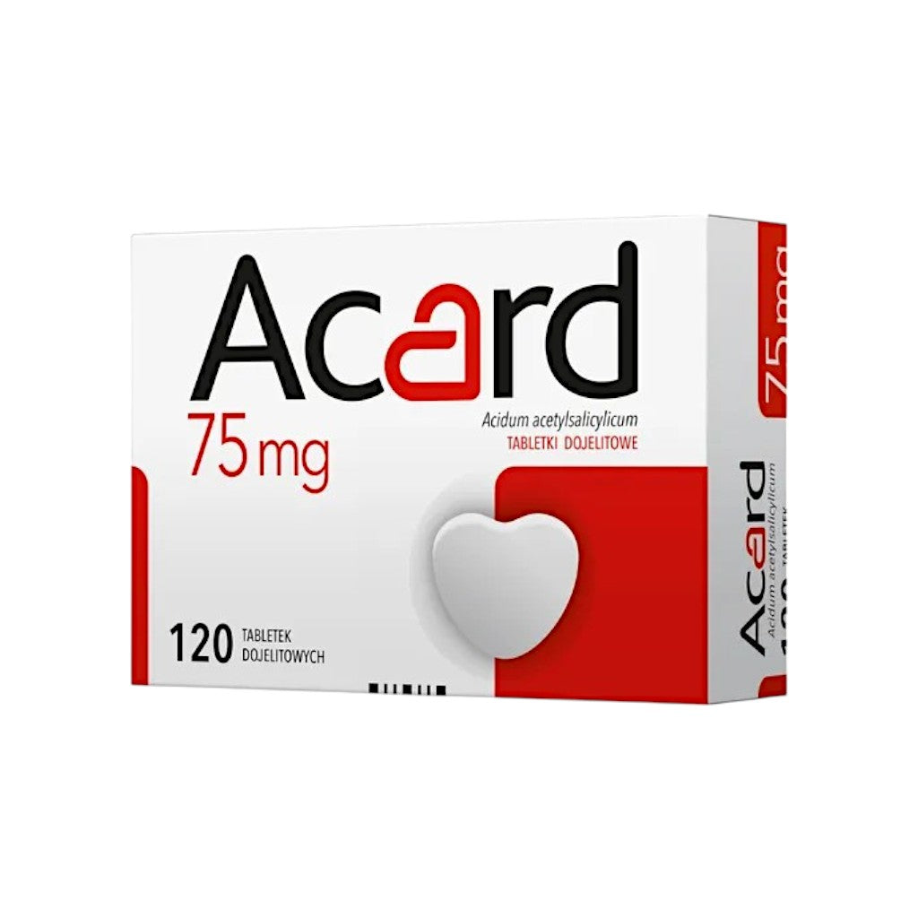 Acard 75mg 120 Tablets – Enteric-Coated Aspirin for Heart and Circulatory Health