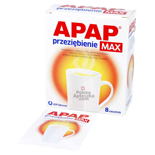 APAP Przeziębienie MAX Cold and Flu Relief Powder 8 Sachets