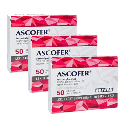 Ascofer Zelazo 200mg 50 tabletek