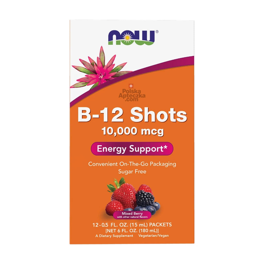 b12 injection energy NOW B-12 Shots 10,000 mcg – Sugar-Free Energy Support (12 x 15mL) – Apteczka