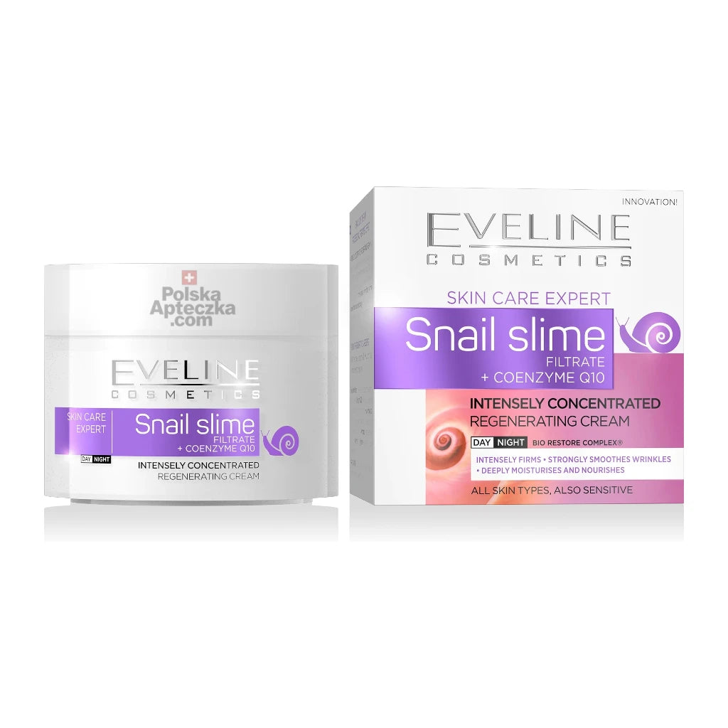 Eveline Snail Slime Coenzyme Q10 Day Night Cream 50ml intense regenerating moisturizer