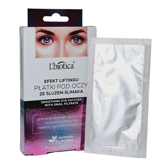 L'biotica płatki pod oczy efekt liftingu ze śluzem ślimaka