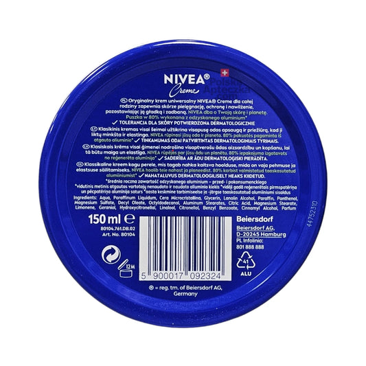 nivea cream 150ml back