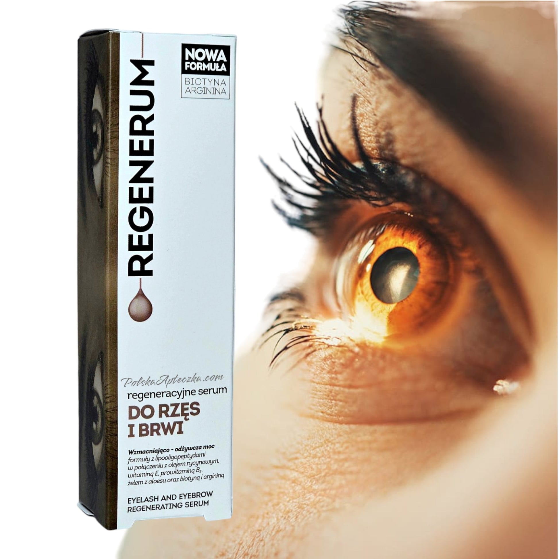 Regenerum Eyelash & Eyebrow Serum – Biotin and Arginine formula for lash and brow growth, 4ml