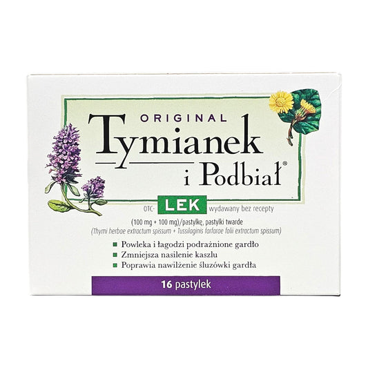 Tymianek i Podbiał – Herbal Lozenges with Thyme and Coltsfoot – 16 Tablets