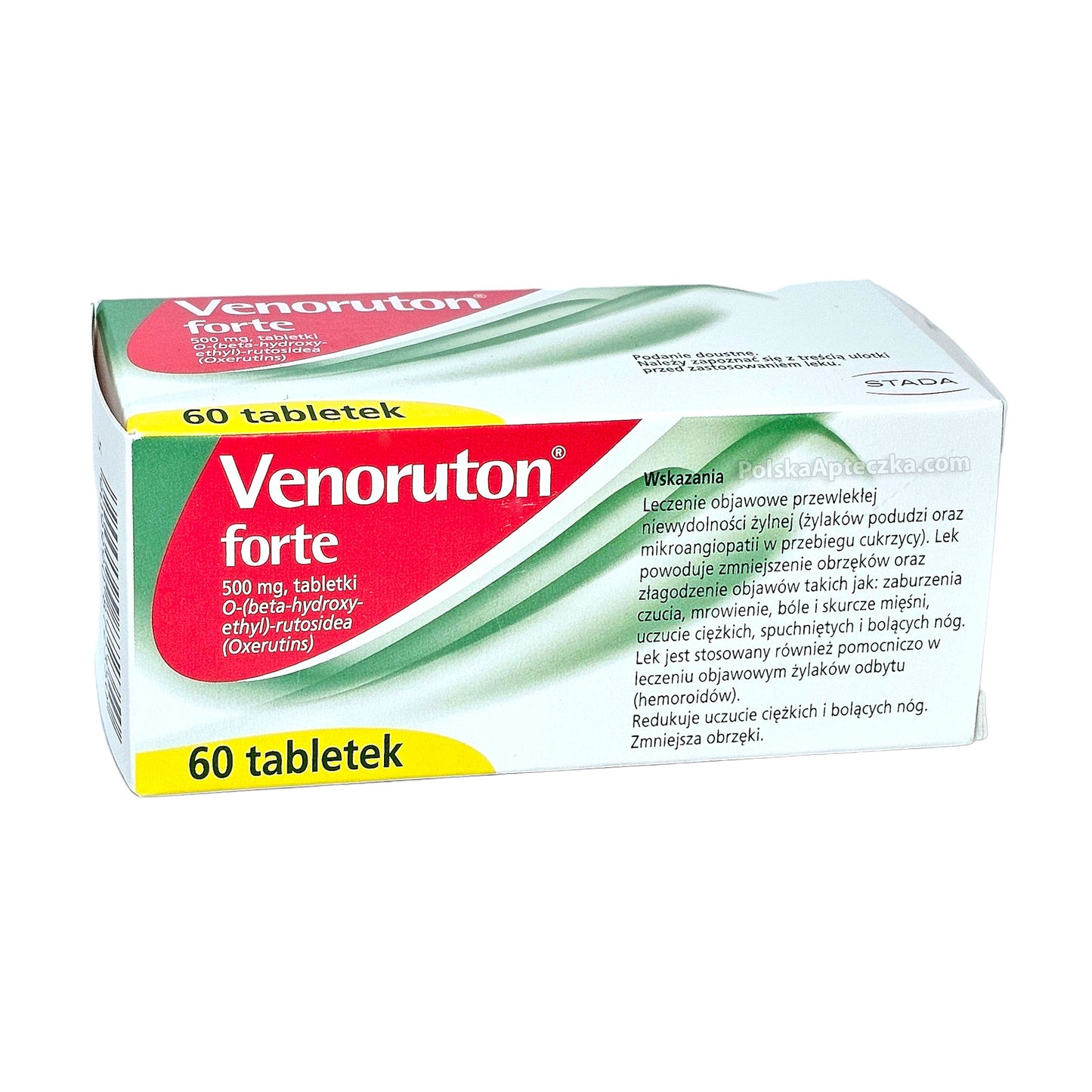 Venoruton Forte 500mg 60 Tablets – Vein & Circulation Support for Leg Swelling, Varicose Veins & Chronic Venous Insufficiency