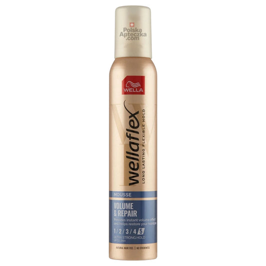 Wella Wellaflex Volume and Repair Mousse Level 5 Ultra Strong Hold 200ml