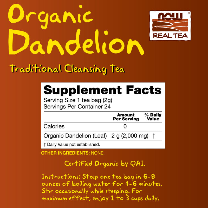 Dandelion Tea, Organic - 24 Tea Bags