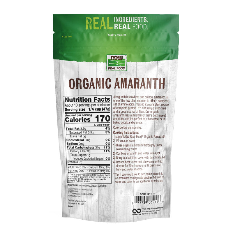 Amaranth Whole Grain, Organic - 16 oz.