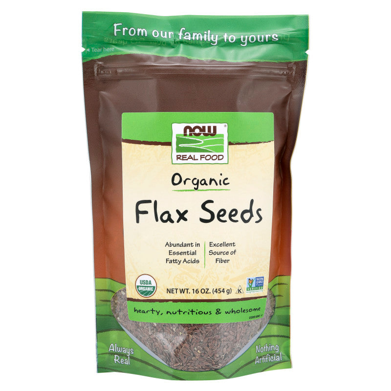 organic flax seed for planting NOW Foods Organic Flax Seeds 16 oz