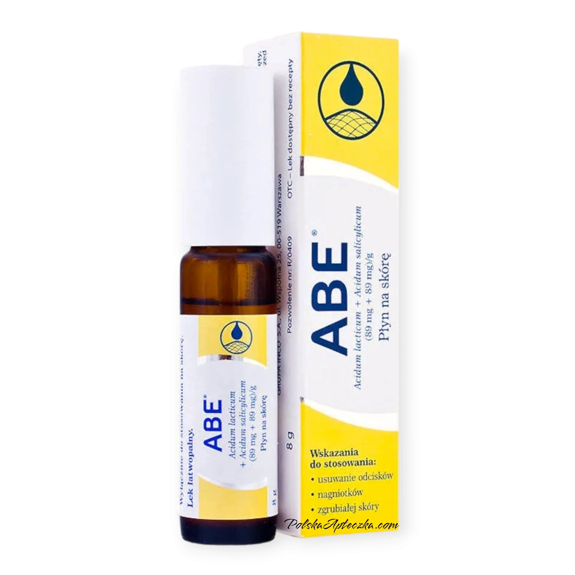 ABE Liquid for Corns, Calluses & Hard Skin – Salicylic and Lactic Acid Treatment 8g bottle