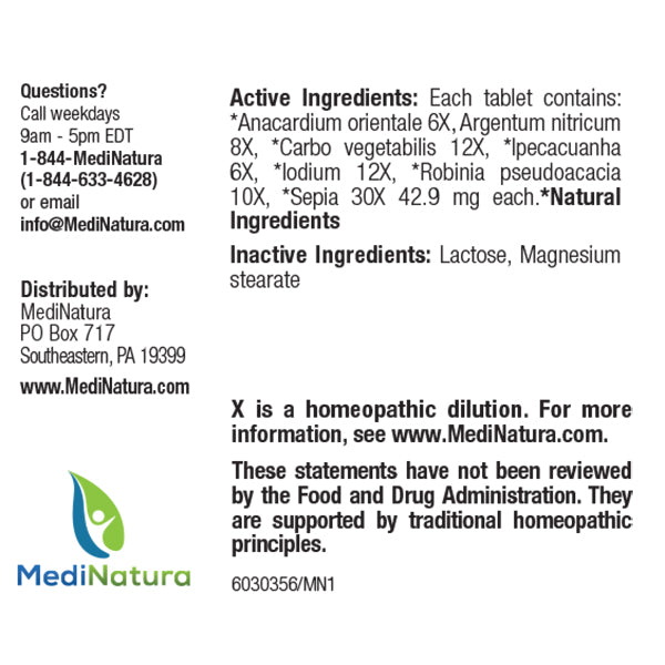 Nausea Relief Tablets – Fast-Acting Homeopathic Relief for Nausea, Vomiting & Indigestion – 100 Tablets