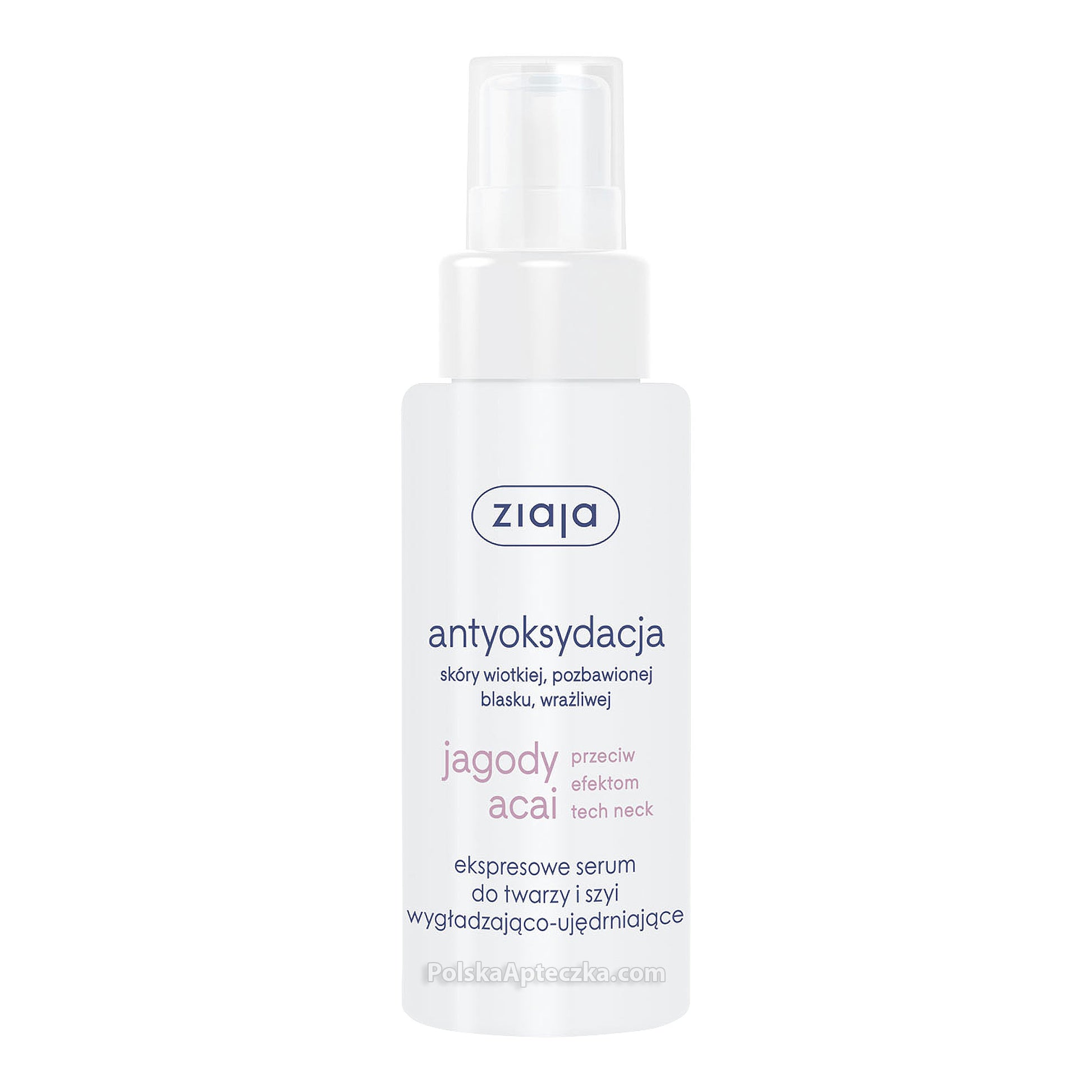 Ziaja Antioxidation Express Face & Neck Serum – Acai – Vegan bottle