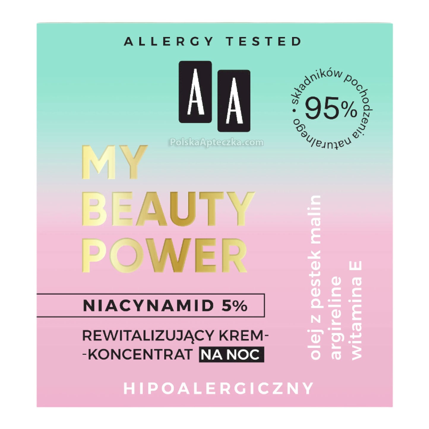 AA Oceanic, My Beauty Power NIACYNAMID 5% Rewitalizujący krem-koncentrat na noc 50 ml