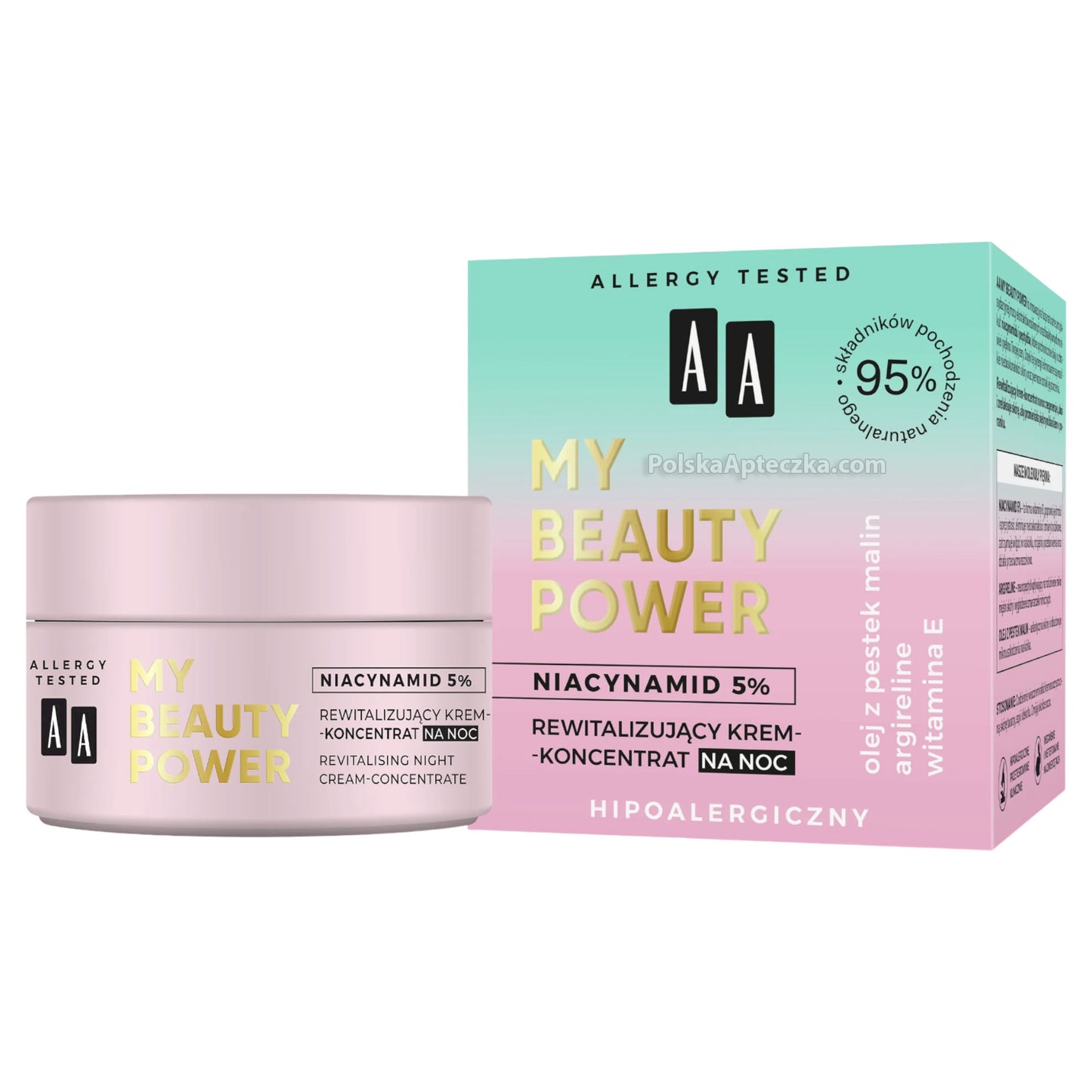 AA Oceanic, My Beauty Power NIACYNAMID 5% Rewitalizujący krem-koncentrat na noc 50 ml