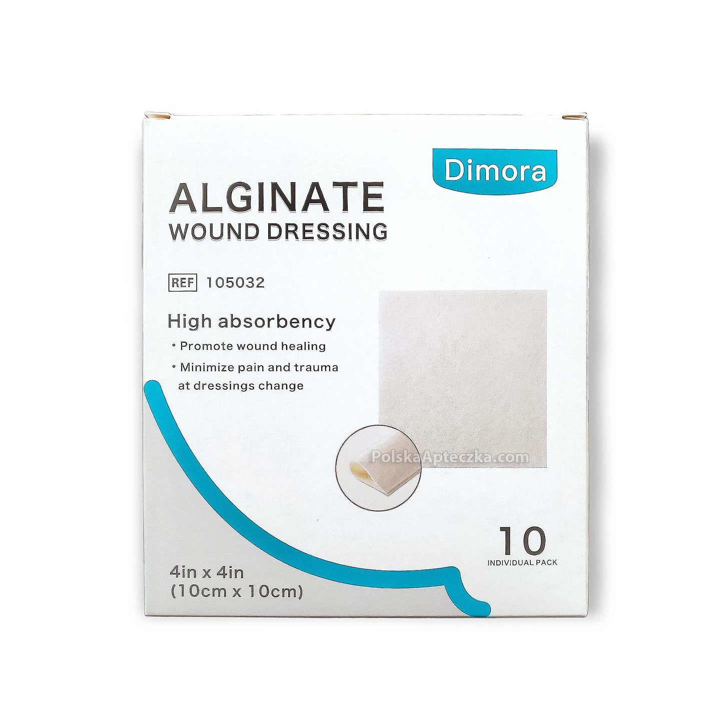 Alginate Wound Dressing 4"x4" (10cm x 10cm) 10 dressings