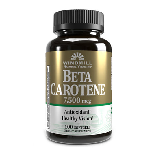 Beta Carotene 25,000 IU, 100 softgels, Windmill