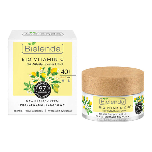 Bielenda, Bio Vitamin C, Nawilżający krem przeciwzmarszczkowy 40+ dzień i noc 50 g