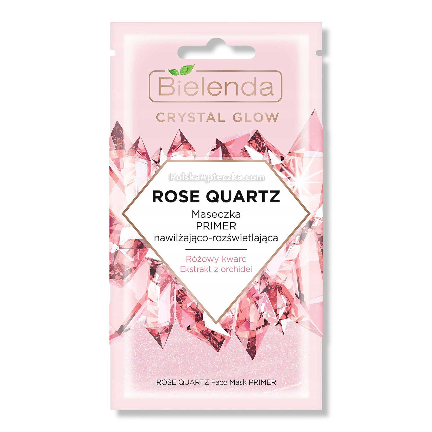Bielenda, Crystal Glow, Rose Quartz maseczka nawilzajaca i rozswietlajaca 8 g