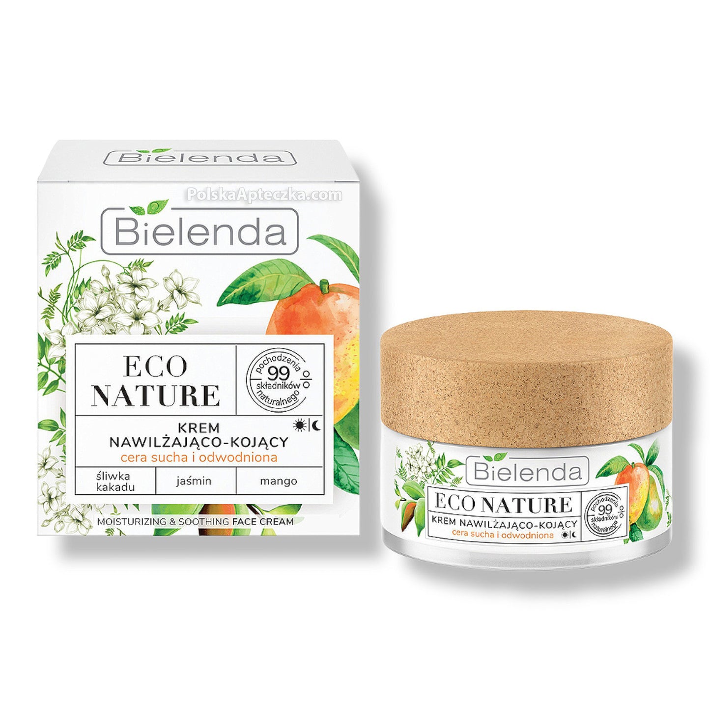 Bielenda, Eco Nature, Krem nawilzajaco-kojacy Sliwka kakadu, jasmin, mango 50 g
