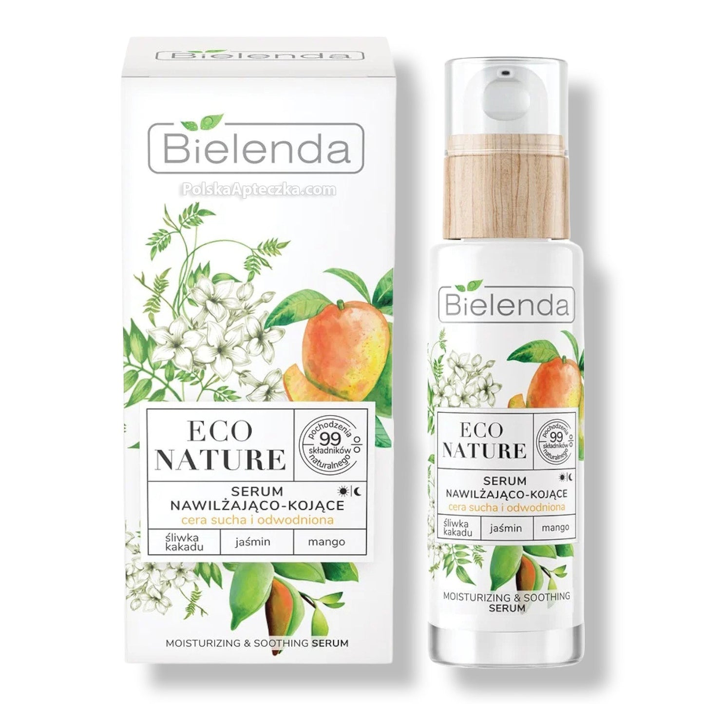 Bielenda, Eco Nature, Serum nawilzajaco-kojace Sliwka kakadu, jasmin, mango 30 ml
