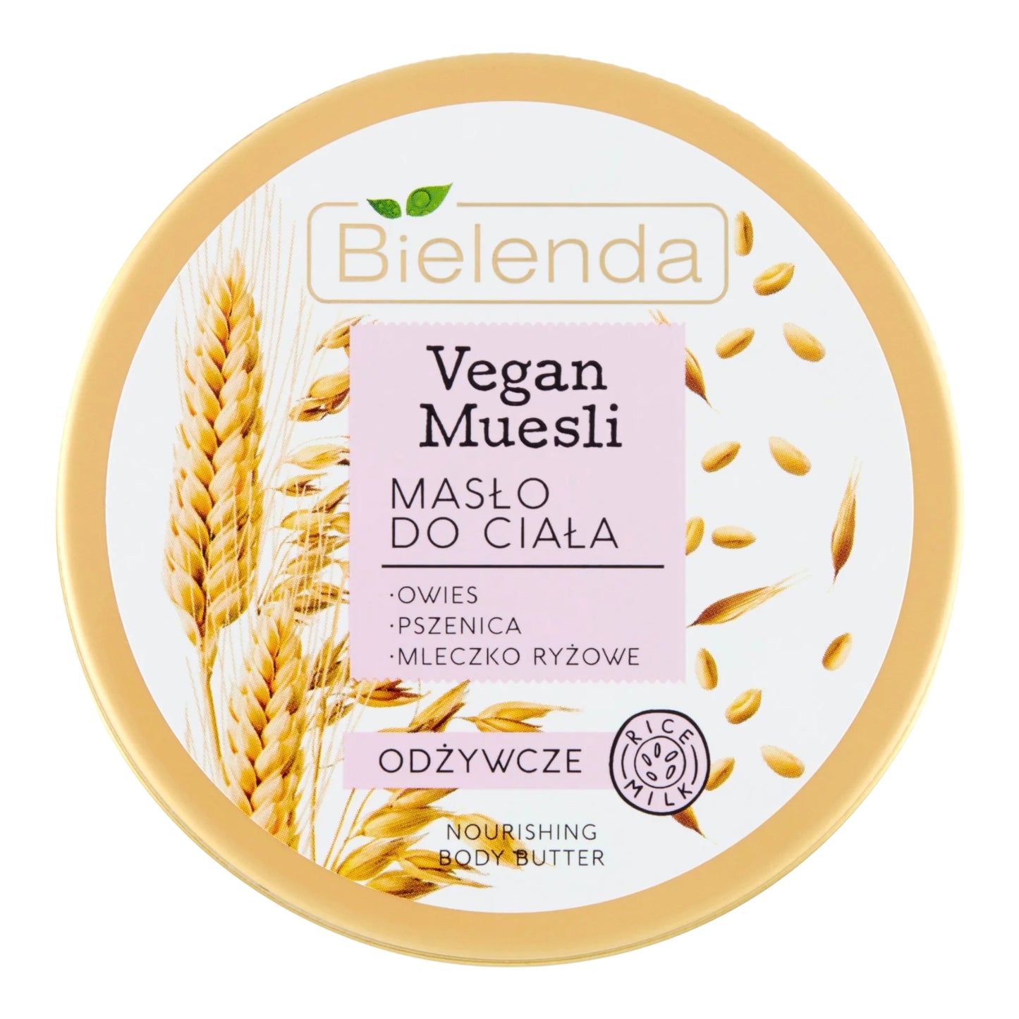 Bielenda, Vegan Muesli, maslo do ciała owies, prszenica, mleczko ryżowe 250 ml