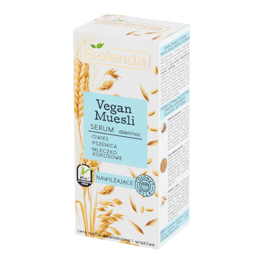 Bielenda, Vegan Muesli, serum matujące owies, prszenica, mleczko kokosowe 30 g