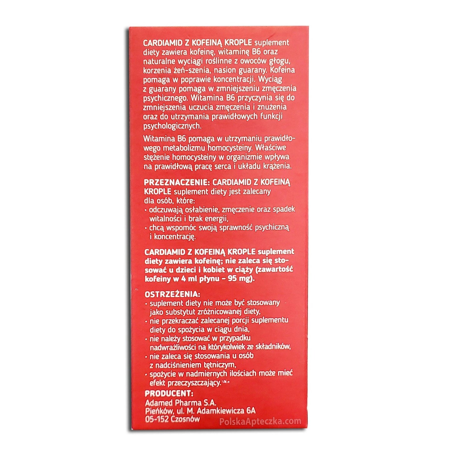 Cardiamid z Kofeiną Krople 100ml, Adamed
