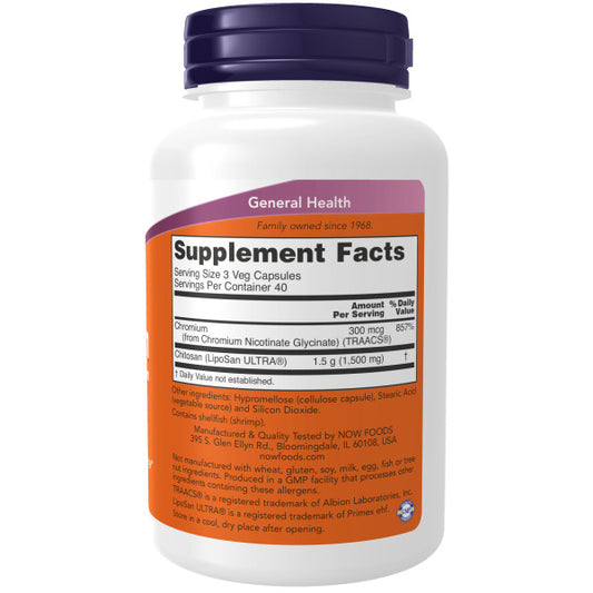 Chitosan 500 mg plus Chromium - 120 Veg Capsules