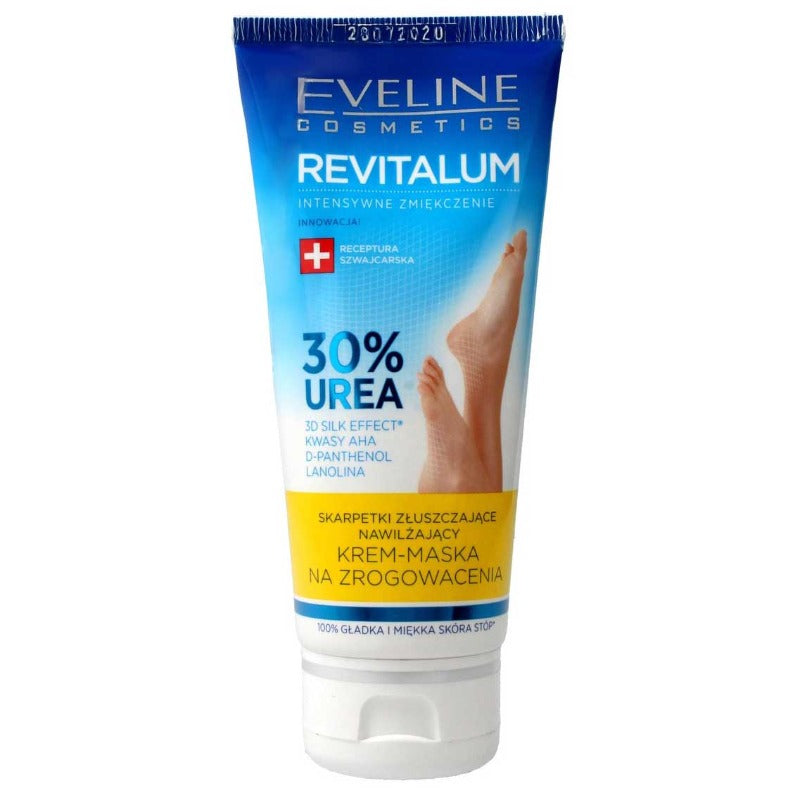 Eveline Revitalum Foot Cream-Mask with 30% Urea for Cracked Heels and Calluses