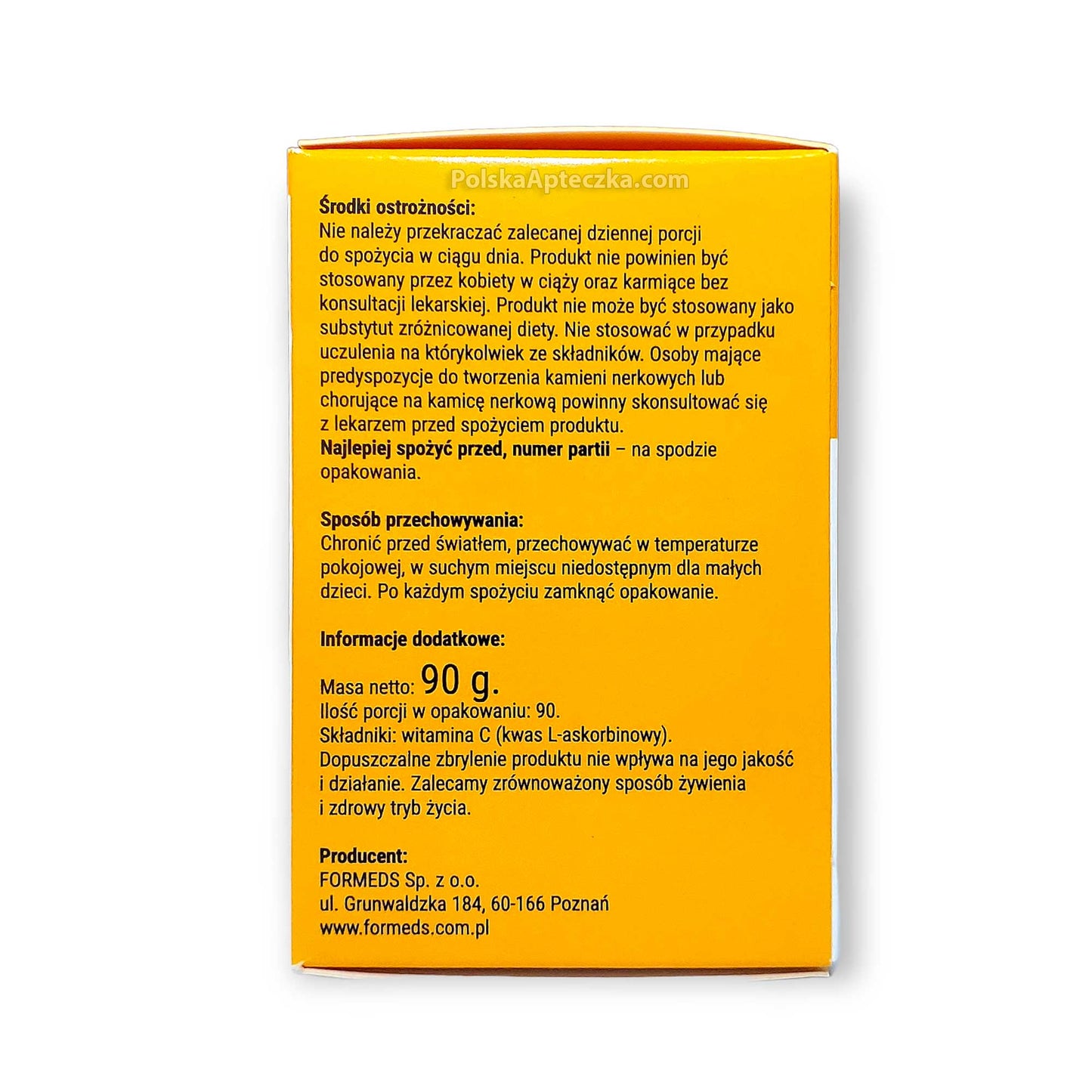 F-Vit C 1000, Lewoskrętna Witamina C Proszek 90g