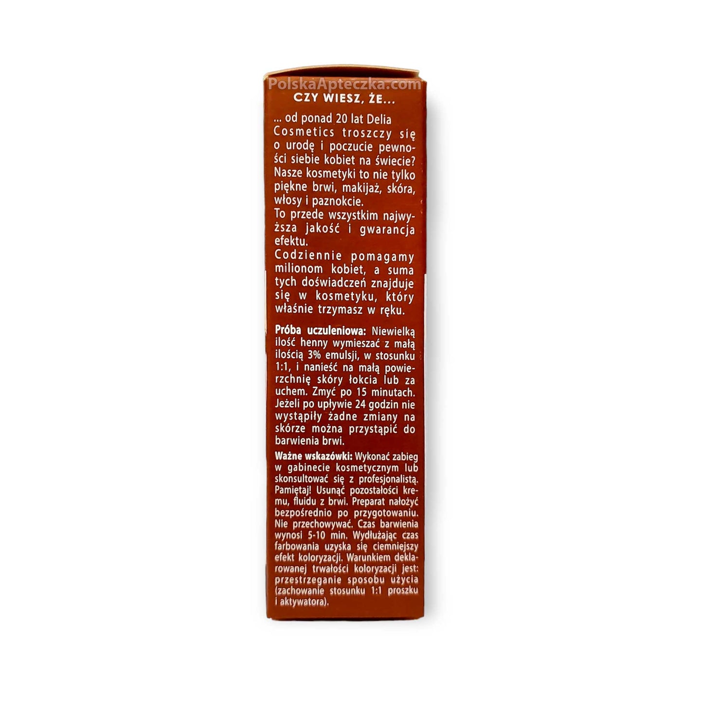 Delia Cosmetics Henna do Brwi, 4.0 BRĄZOWY